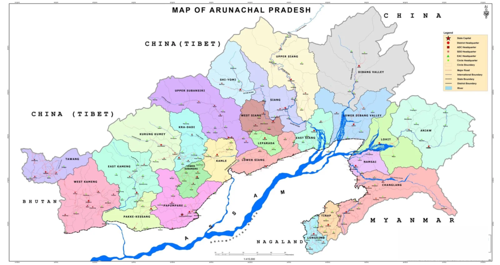 Arunachal District Map