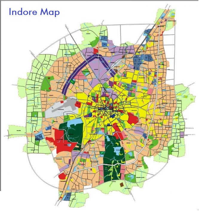 indore tourist places map