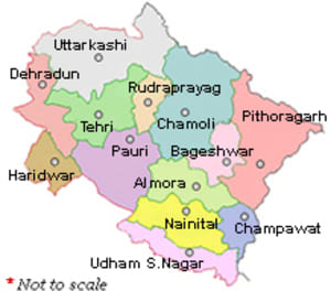 Uttarakhand District Map
