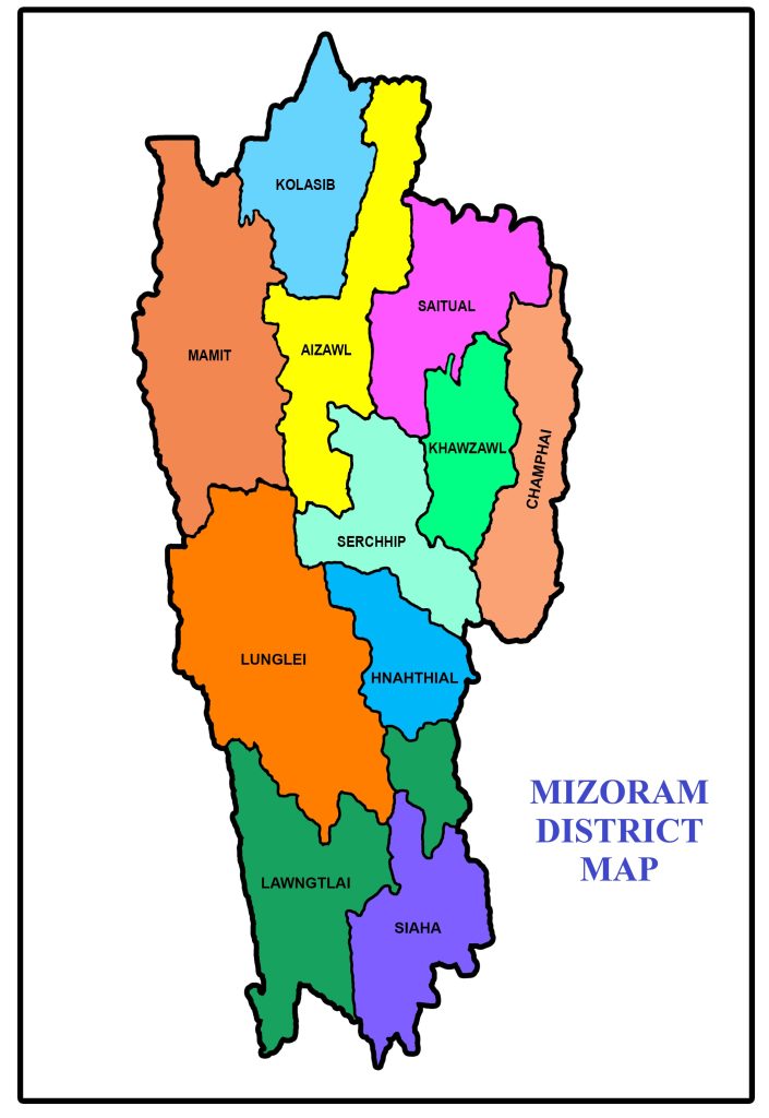 Mizoram District Map