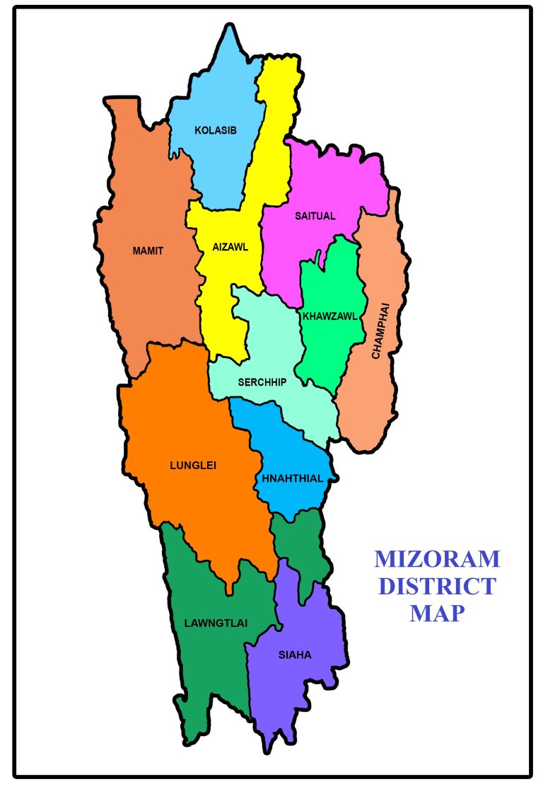 List of Districts in Mizoram 2026 | Mizoram District Map | Find Easy