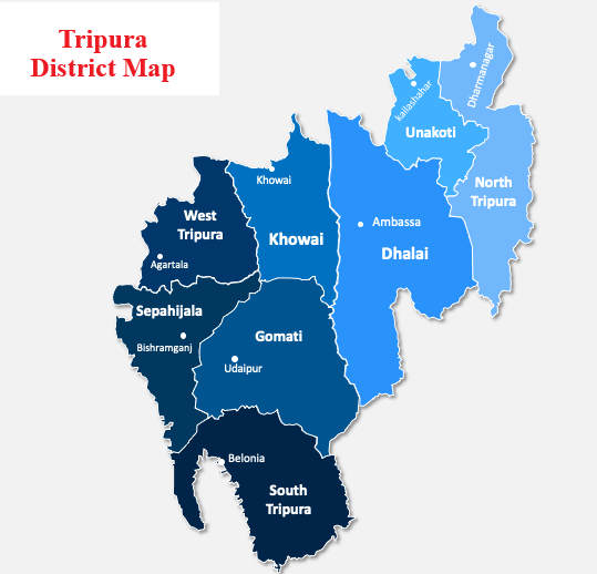 Tripura District Map